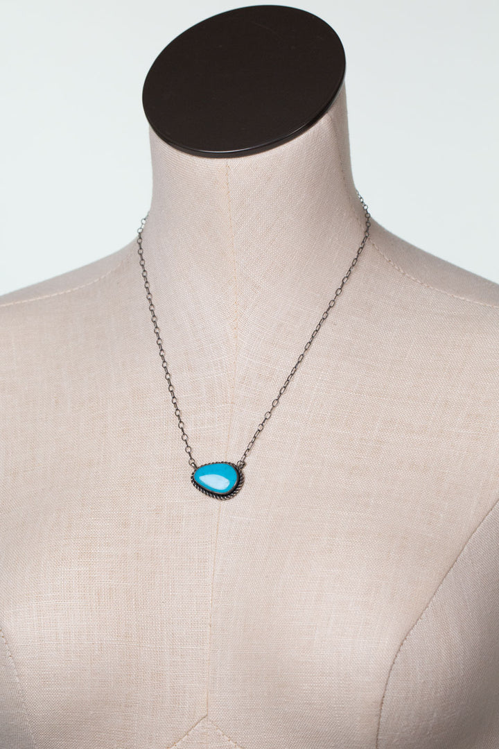 Scott Skeets 19.75" Kingman Turquoise Statement Necklace