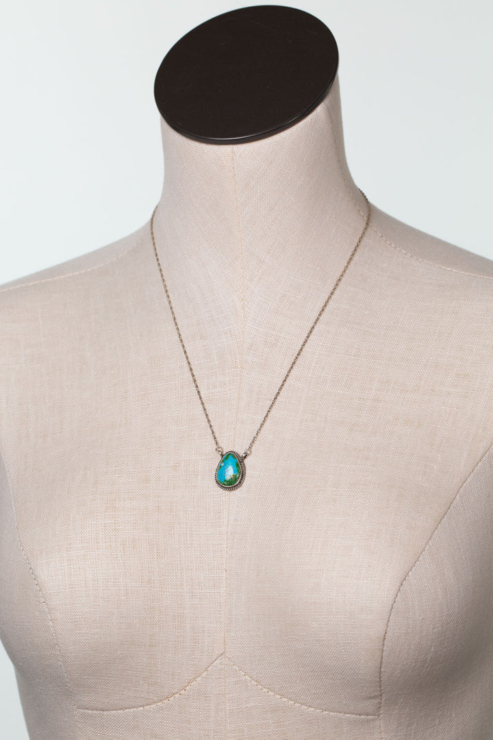 Sharon McCarthy 18.5-20.5" Sonoran Gold Pendant, Sterling Silver with Sonoran Gold Pendant Simple Necklace