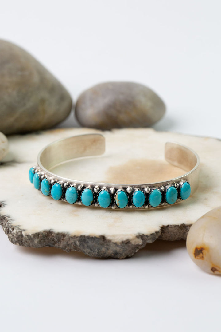 Paul Livingston Kingman Turquoise Cuff Bracelet