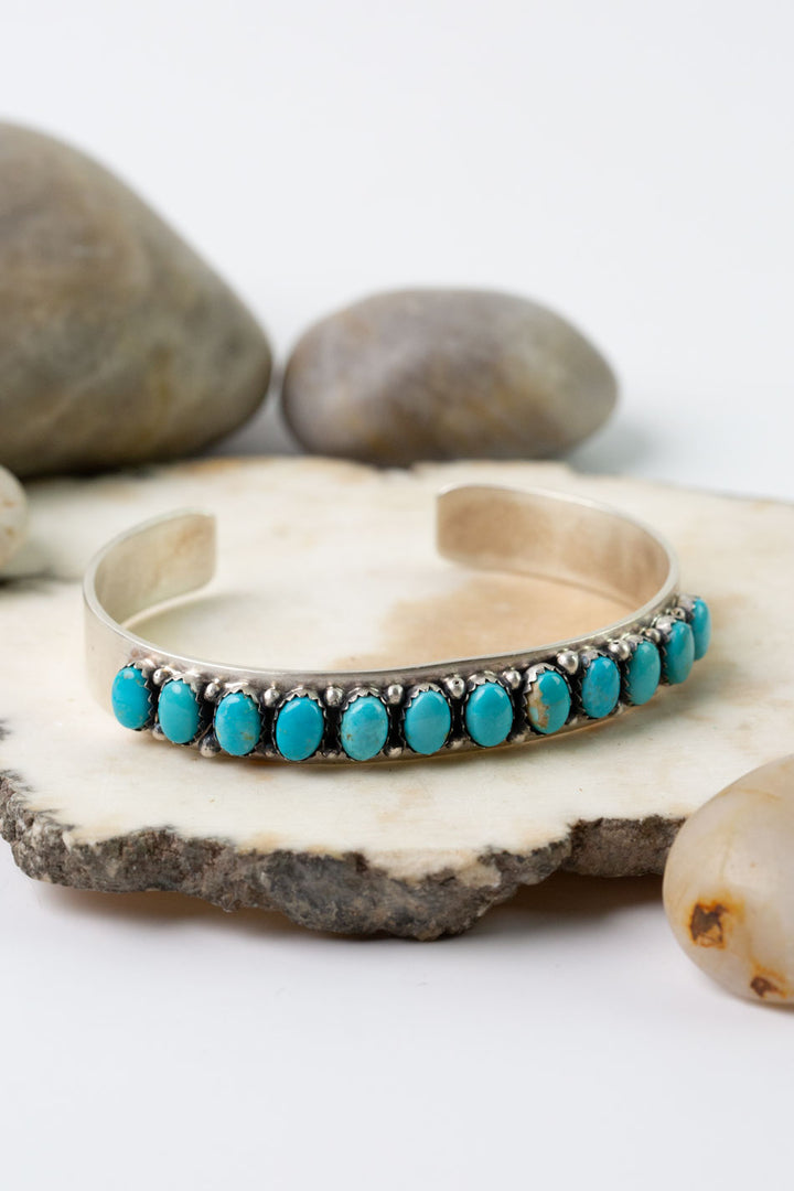 Paul Livingston Kingman Turquoise Cuff Bracelet