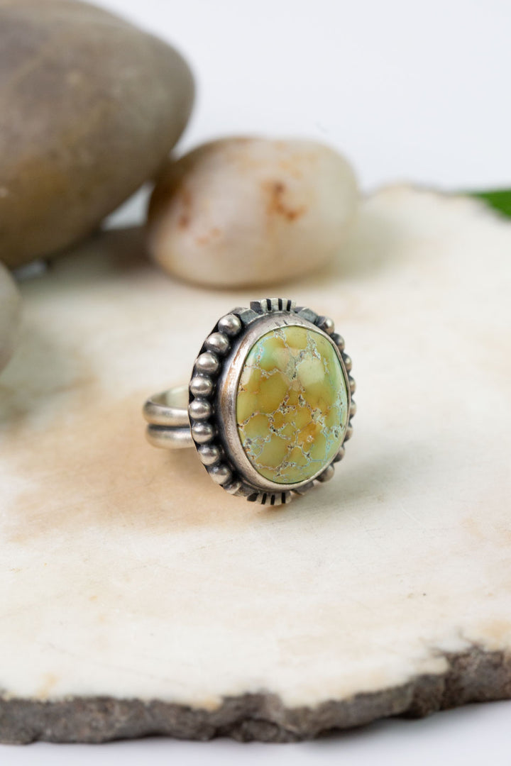 Native American Size 6" Lone Mountain Turquoise Ring