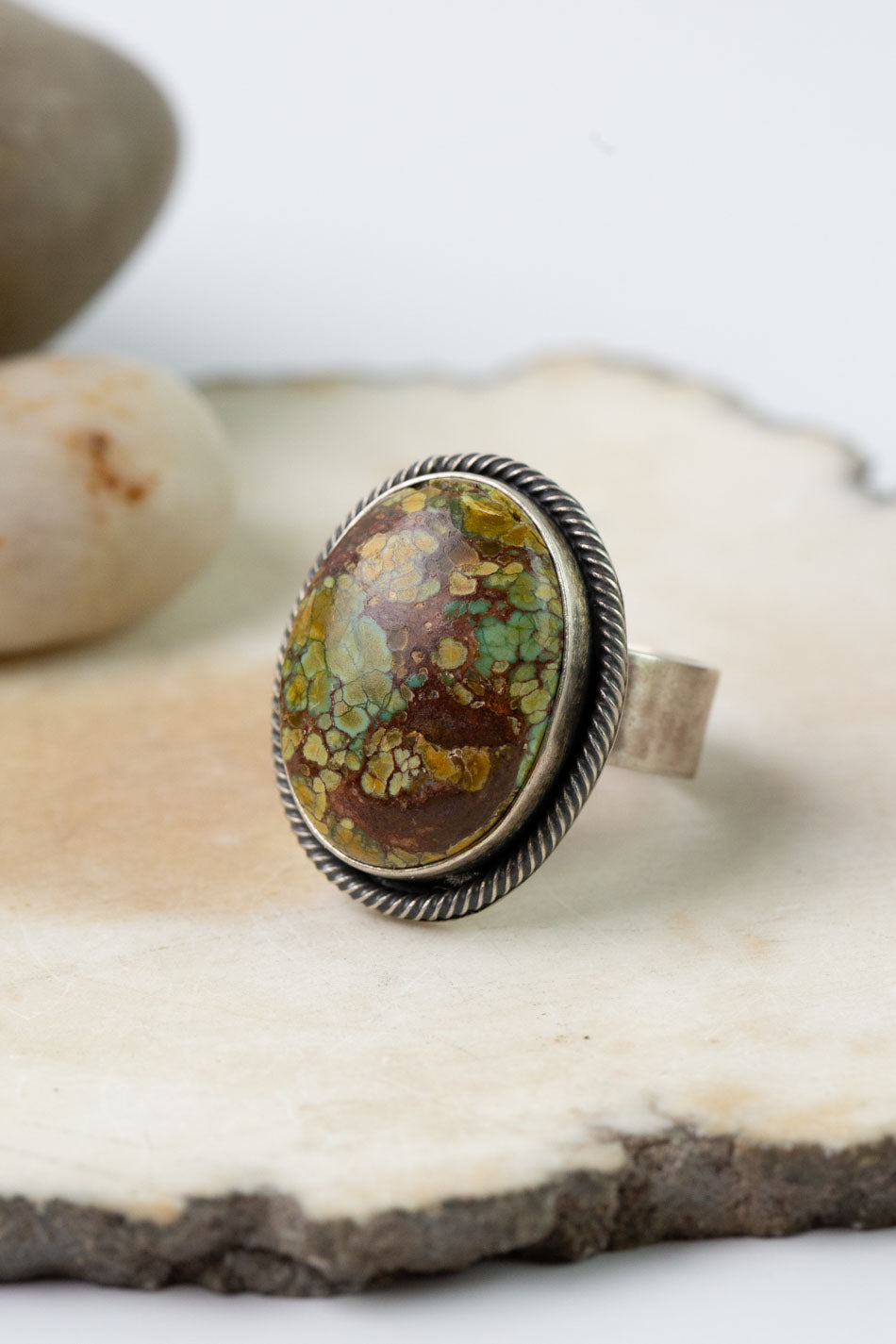 Native American Size 7" Lone Mountain Turquoise Ring