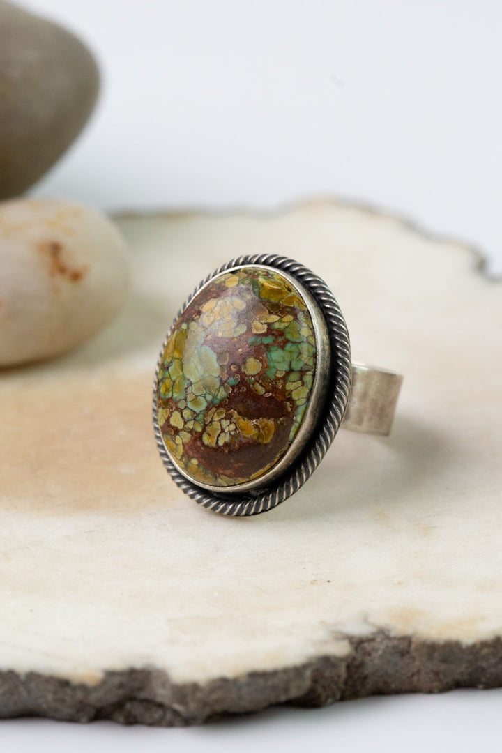 Native American Size 7" Lone Mountain Turquoise Ring