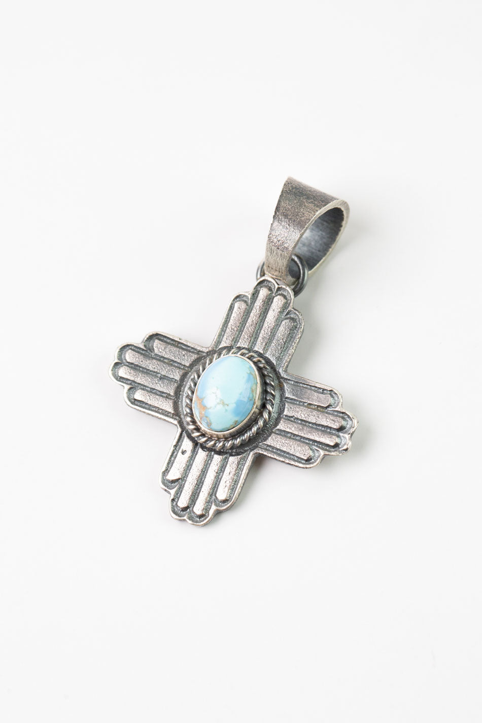 Native American Golden Hills Turquoise Pendant