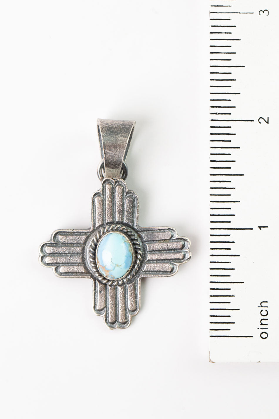 Native American Golden Hills Turquoise Pendant