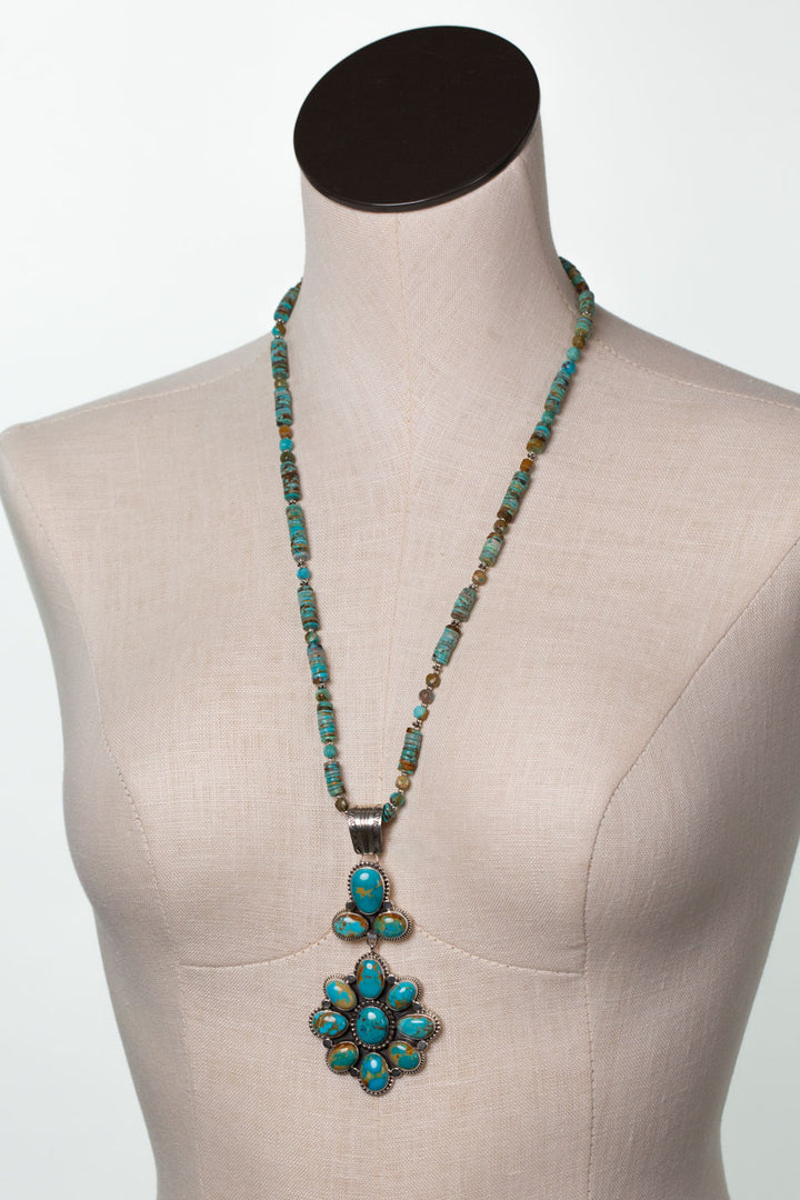 Native American Royston Turquoise Pendant with Royston Turquoise Pendant