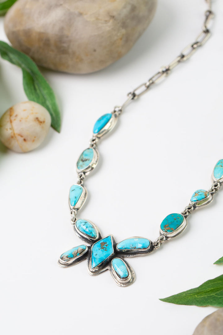Federico 20.5" Kingman Turquoise Statement Necklace