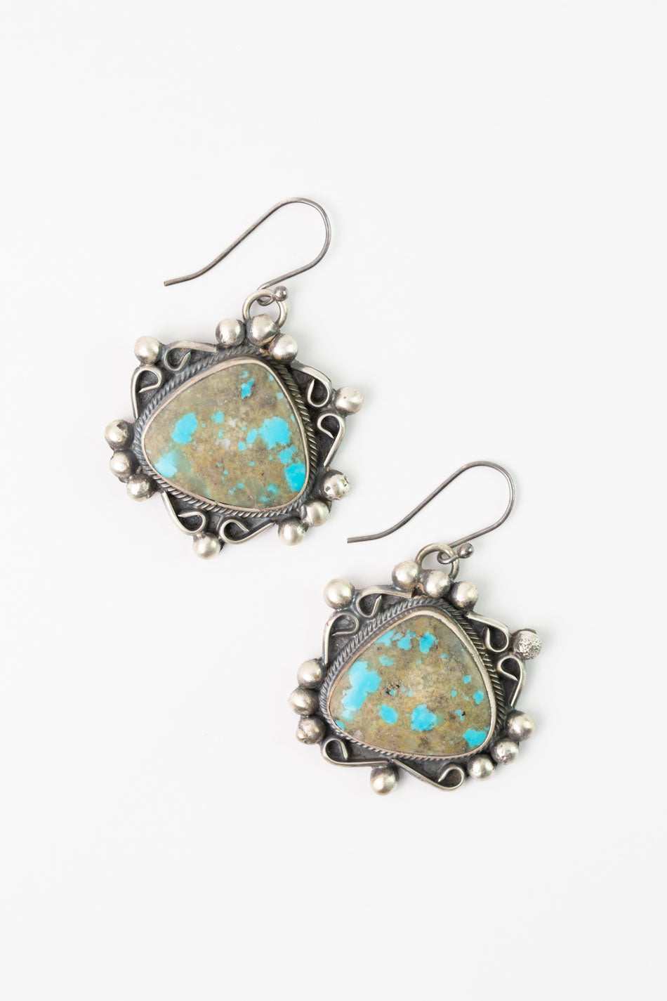 Native American Royston Turquoise Dangle Earrings