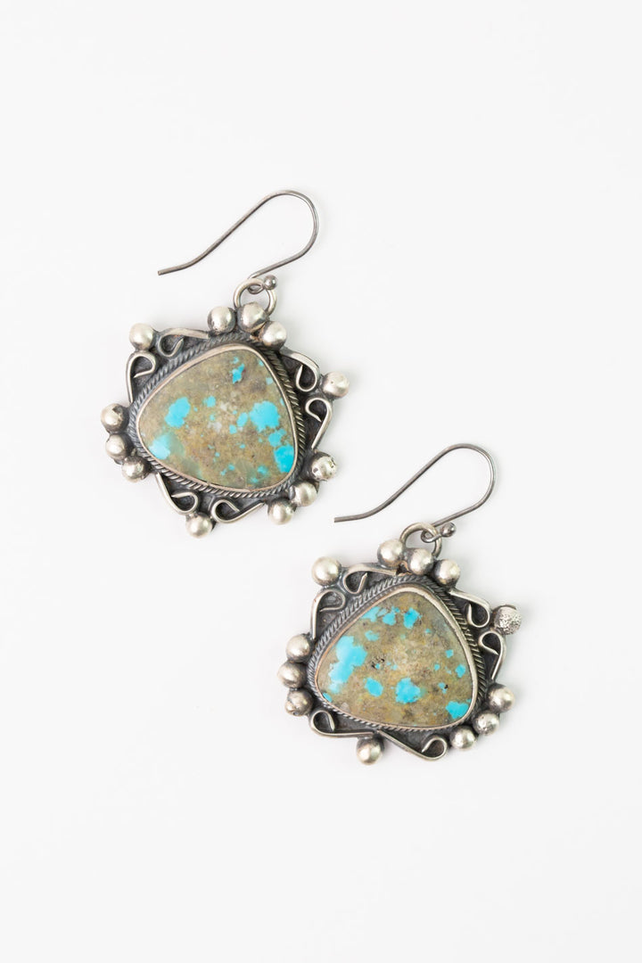 Native American Royston Turquoise Dangle Earrings