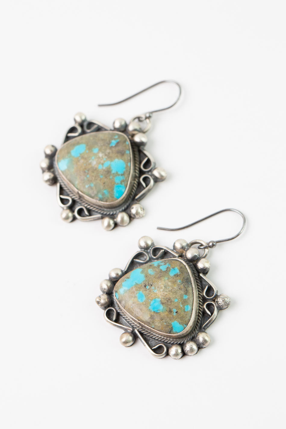 Native American Royston Turquoise Dangle Earrings