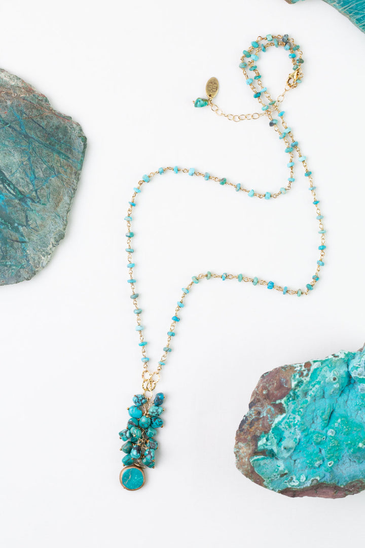 One Of A Kind 23-25" Kingman Turquoise Collage Necklace