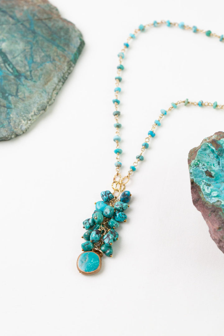 One Of A Kind 23-25" Kingman Turquoise Collage Necklace