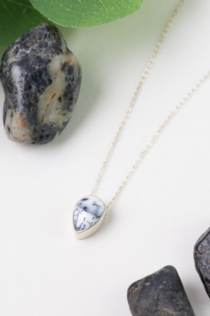 One Of A Kind 18.5-20.5" Dendrite Opal Simple Necklace