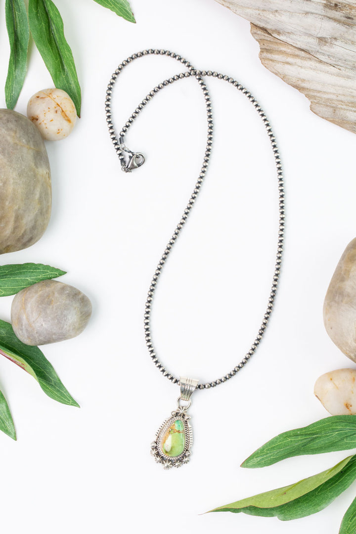 Marita Benally Sonoran Gold Turquoise Pendant