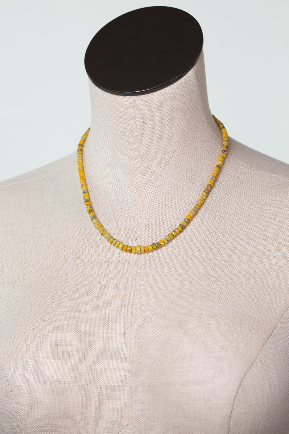 One Of A Kind 17-19" Bumblebee Jasper Simple Necklace