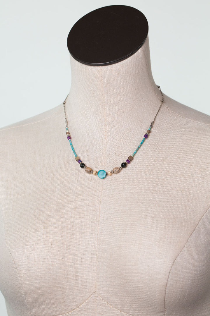 One Of A Kind 16.5-18.5" Turquoise Simple Necklace
