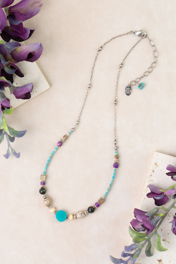 One Of A Kind 16.5-18.5" Turquoise Simple Necklace