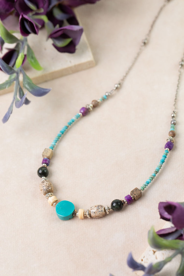 One Of A Kind 16.5-18.5" Turquoise Simple Necklace