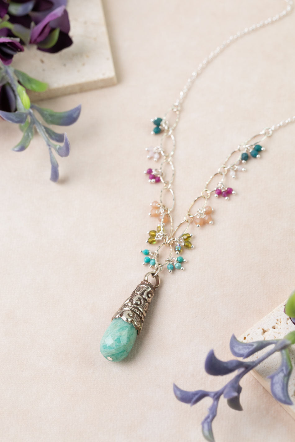 One Of A Kind 18.5-20.5" Amazonite Statement Necklace