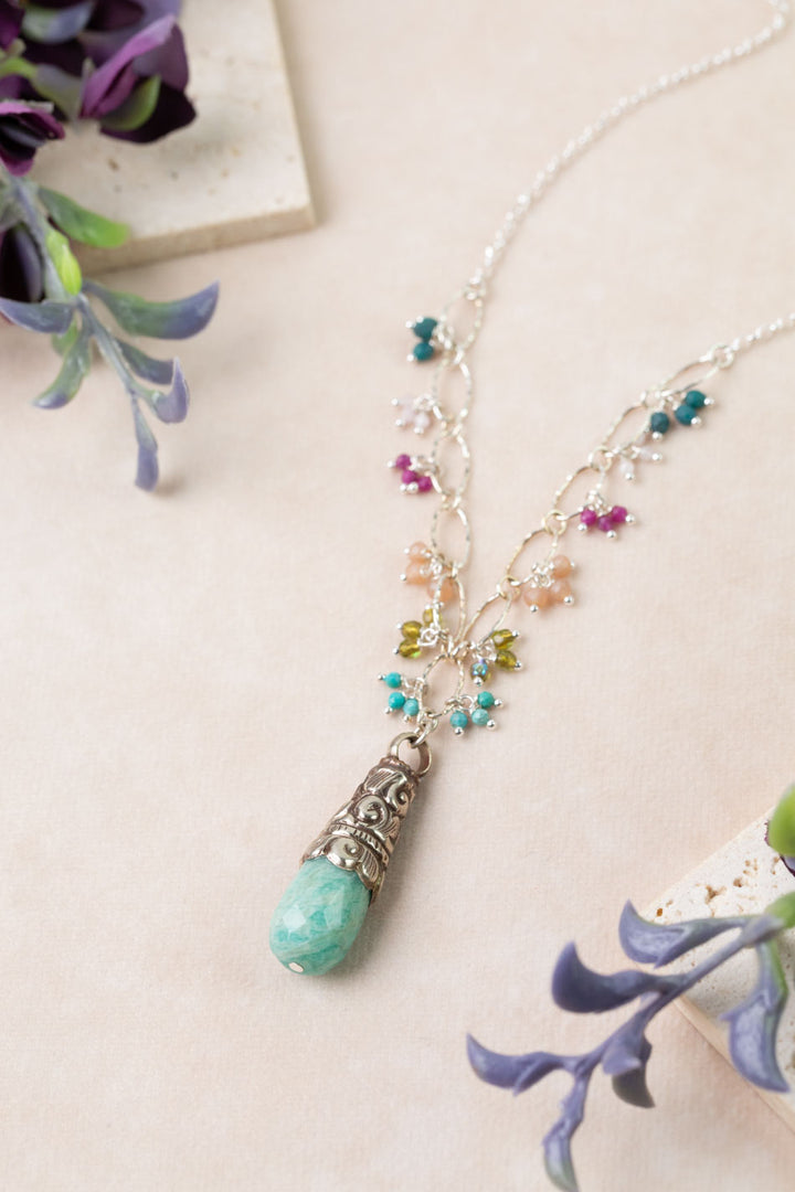 One Of A Kind 18.5-20.5" Amazonite Statement Necklace