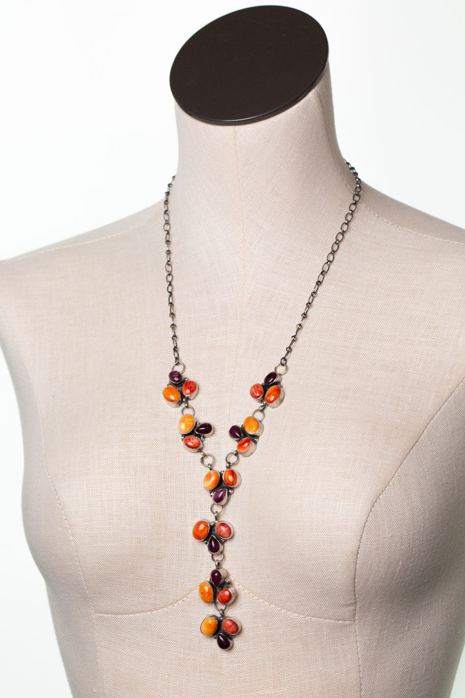 Ella Peters 24" Spiny Oyster Statement Necklace