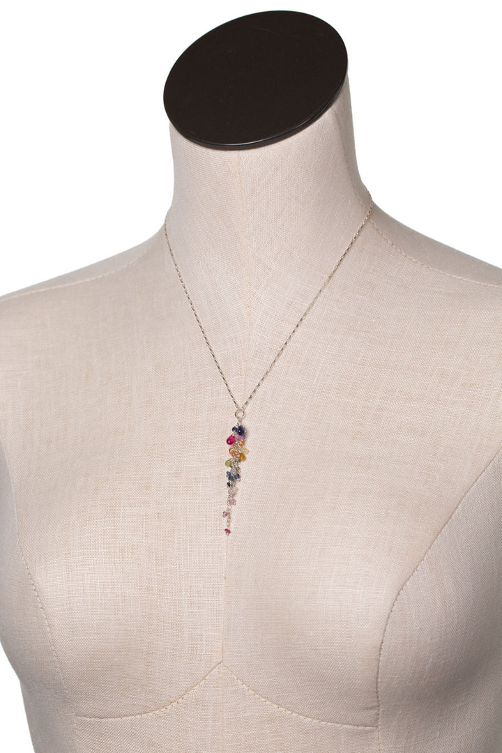 One Of A Kind 16.5-18.5" Sapphire Collage Necklace