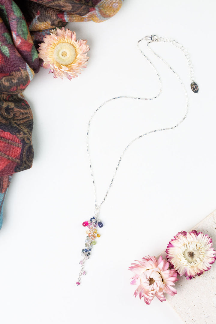 One Of A Kind 16.5-18.5" Sapphire Collage Necklace