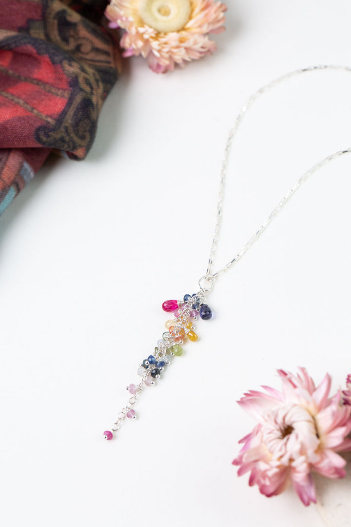 One Of A Kind 16.5-18.5" Sapphire Collage Necklace