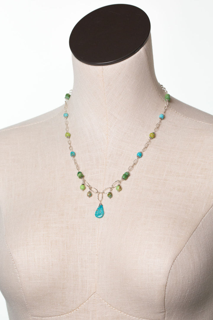 One Of A Kind 18.5-20.5" Turquoise Statement Necklace