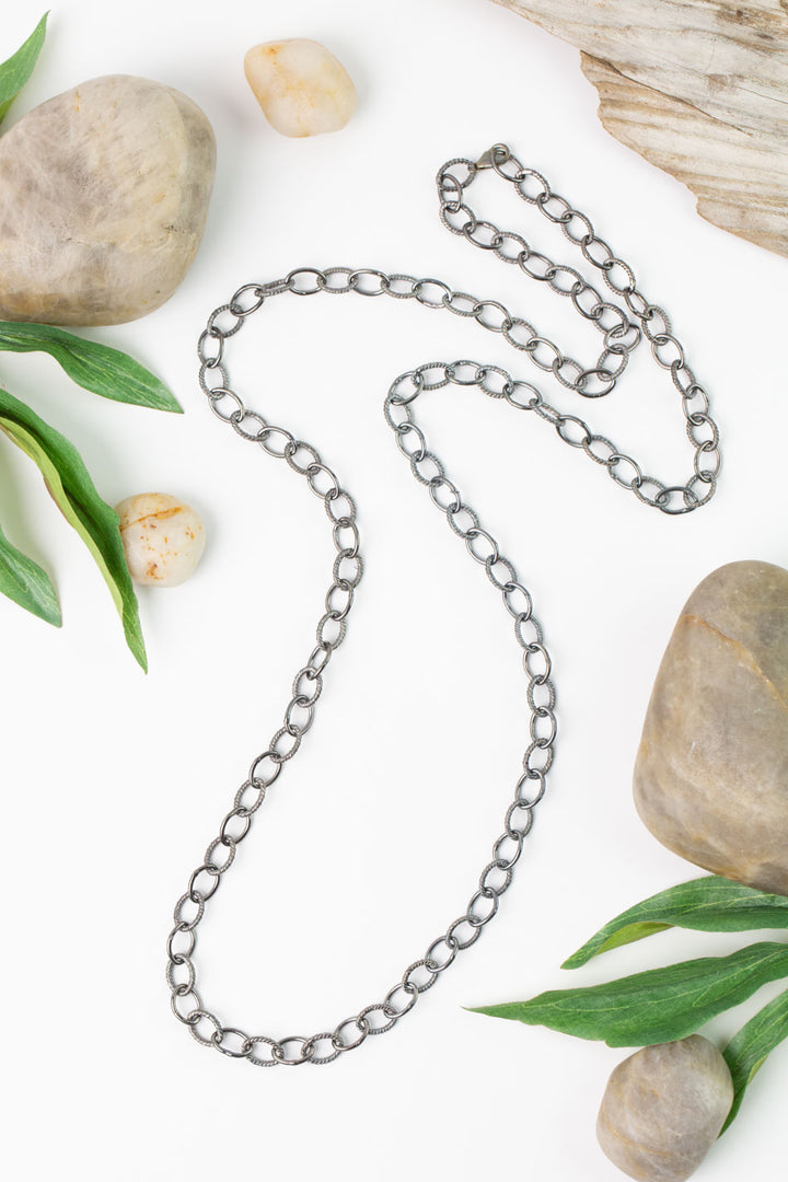 One Of A Kind 36.25" Sterling Silver Simple Necklace