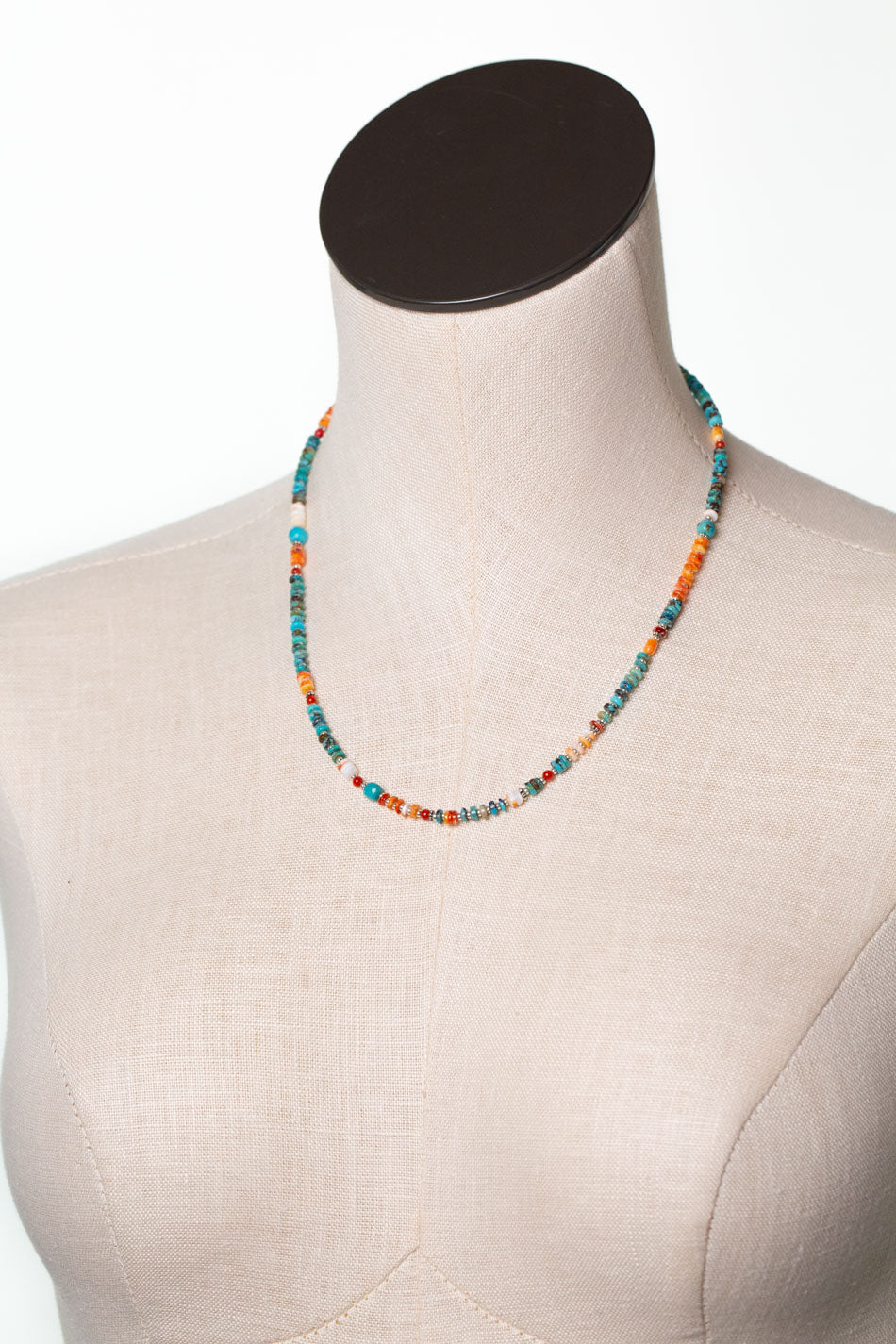One Of A Kind 18-20" Turquoise, Spiny Oyster, Coral Simple Necklace