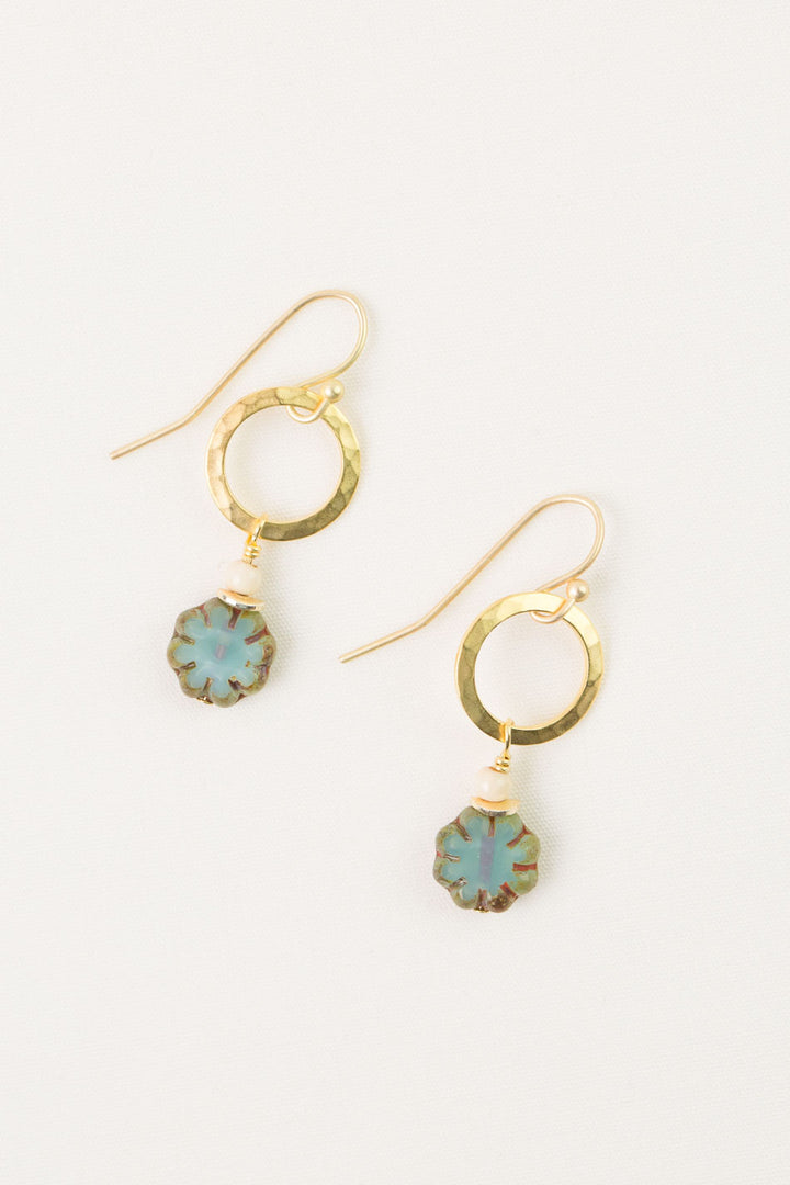 One Of A Kind Czech Glass Dangle Earrings