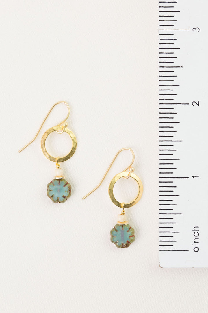 One Of A Kind Czech Glass Dangle Earrings