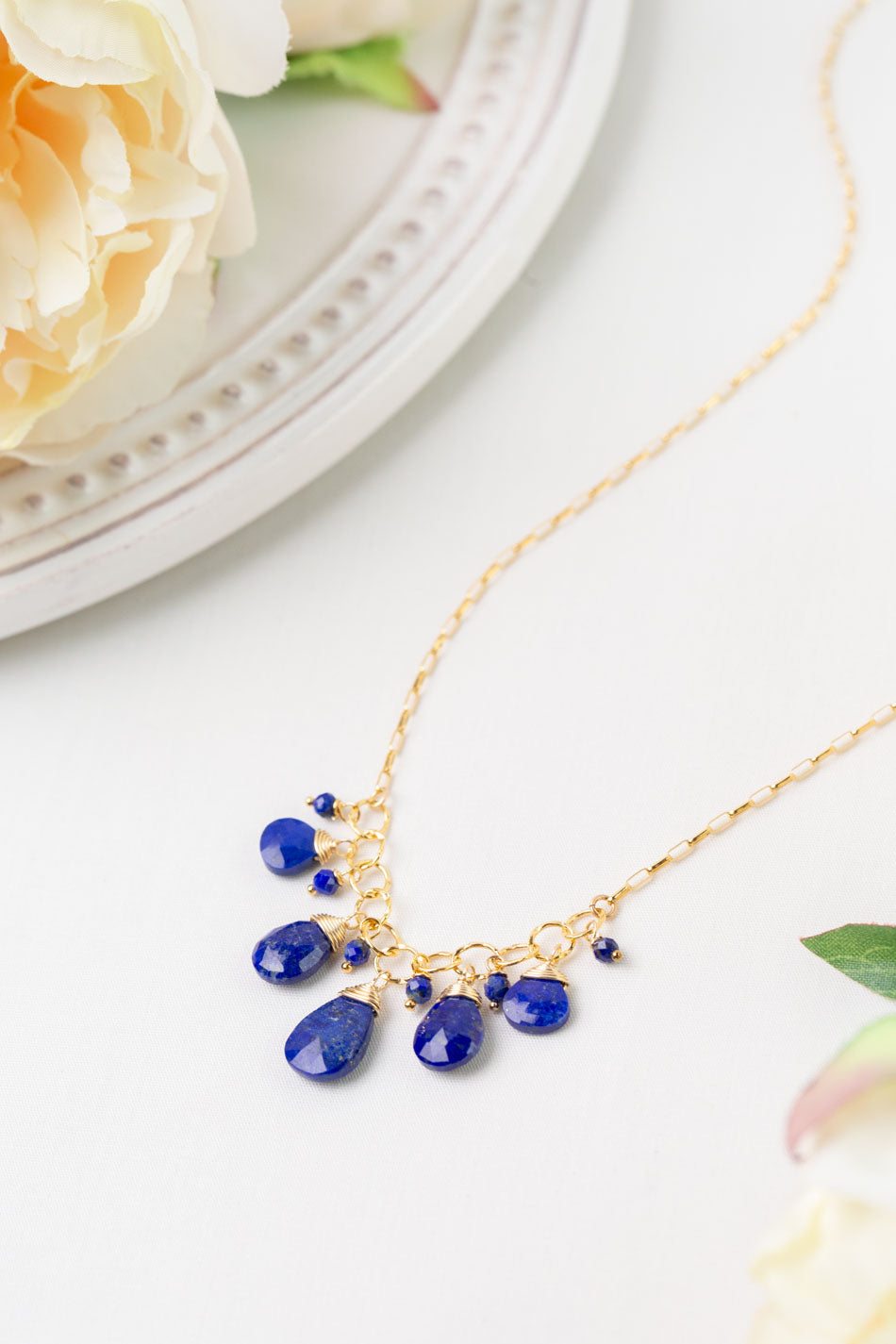 One Of A Kind 18-20" Lapis Collage Necklace