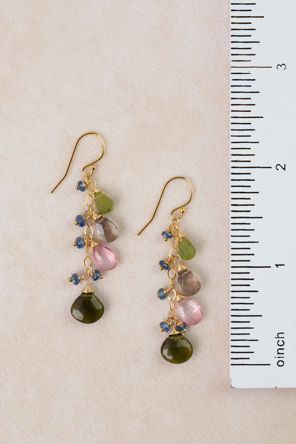 One Of A Kind Tourmaline Cluster Earrings