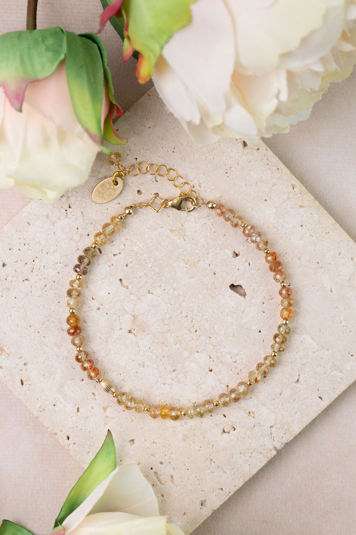 One Of A Kind 7.25-8.25" Natural Zircon Simple Bracelet