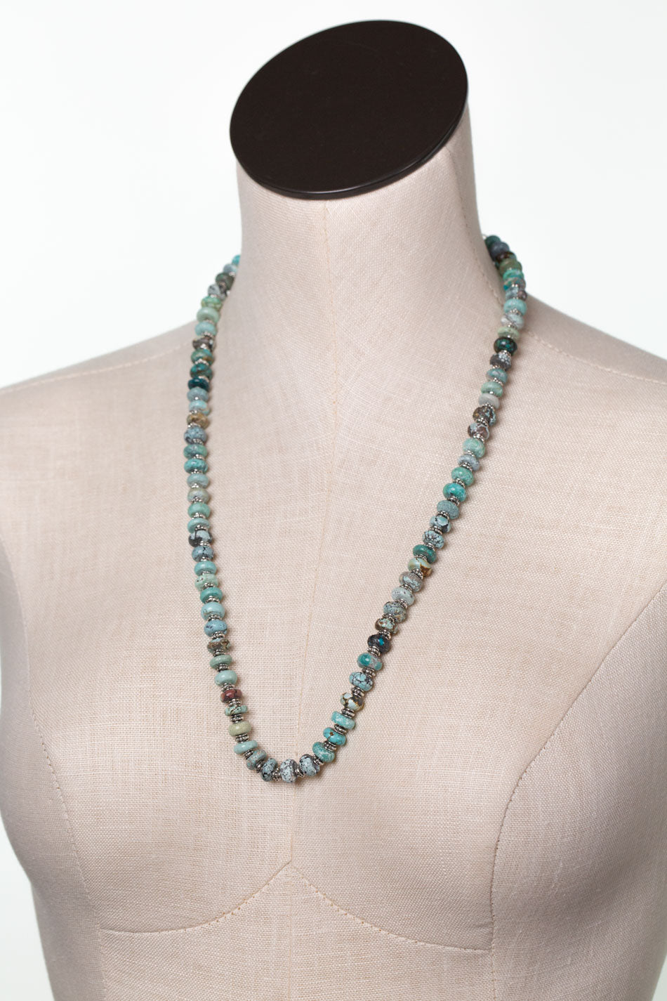 One Of A Kind 25-27" Natural Turquoise Simple Necklace