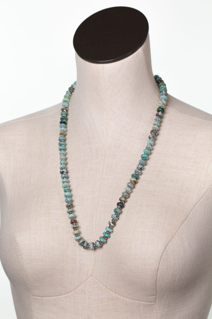 One Of A Kind 25-27" Natural Turquoise Simple Necklace