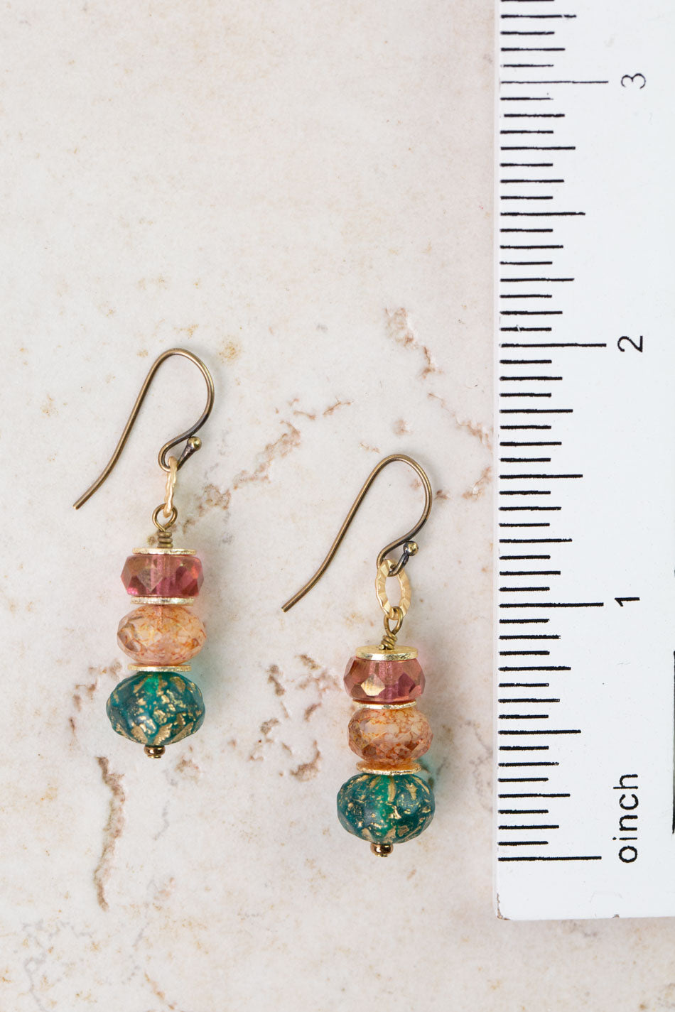Farmers Market Czech Glass Dangle Earrings