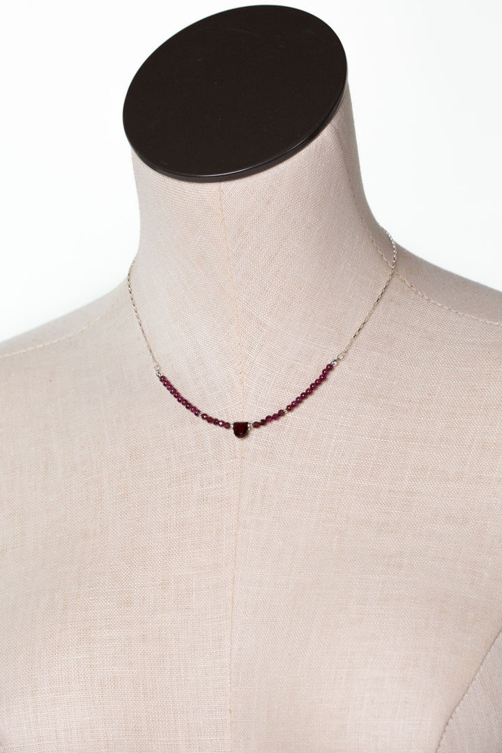 Revolution 15-17" Garnet Simple Necklace