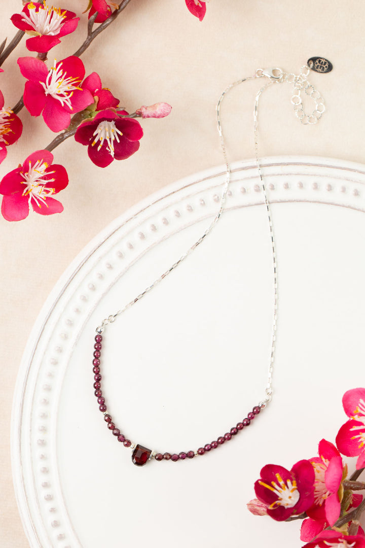 Revolution 15-17" Garnet Simple Necklace