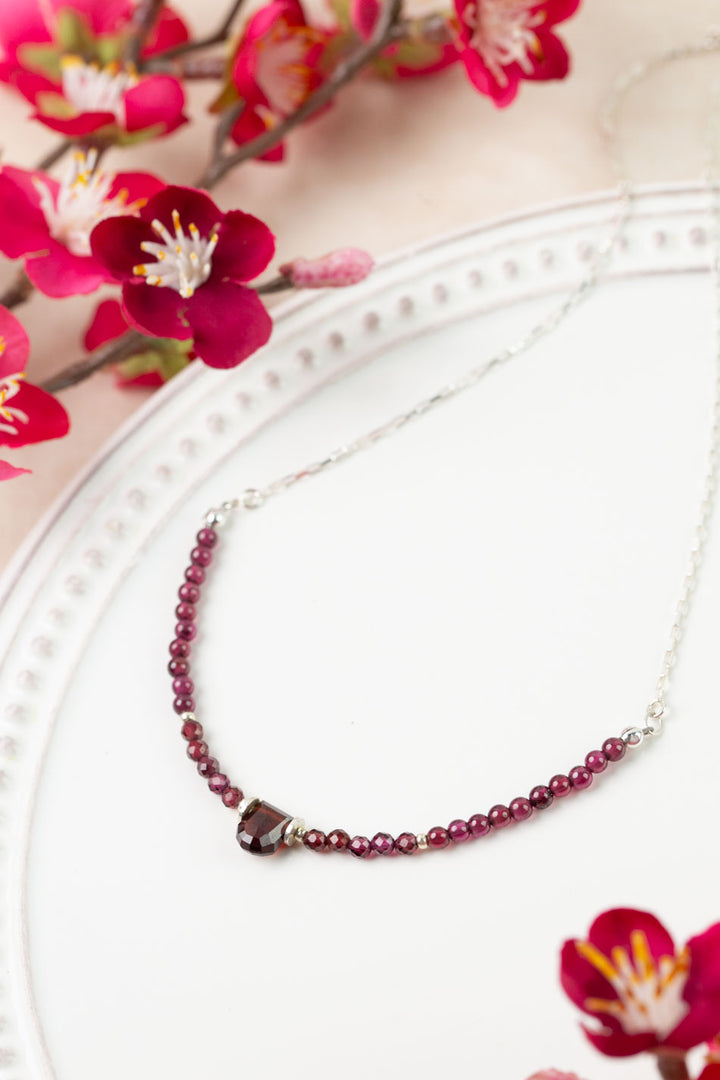 Revolution 15-17" Garnet Simple Necklace