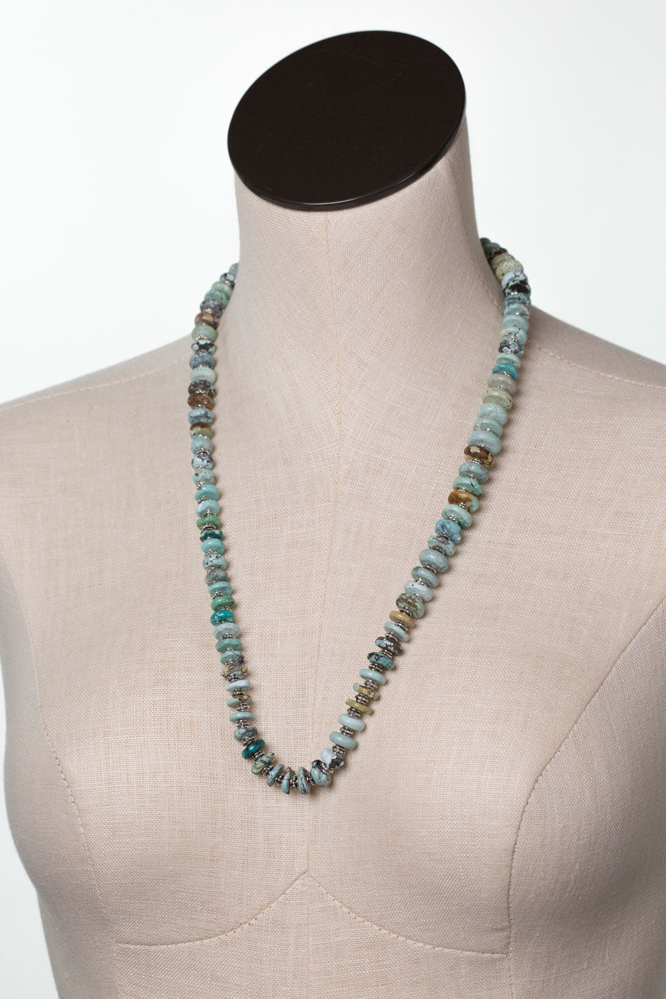 One Of A Kind 24.75-26.75" Natural Turquoise Statement Necklace