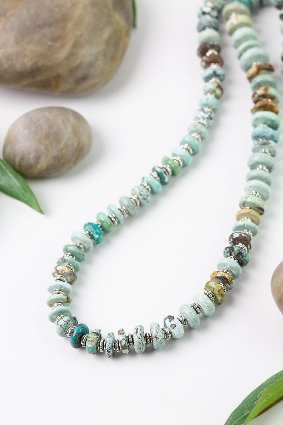 One Of A Kind 24.75-26.75" Natural Turquoise Statement Necklace