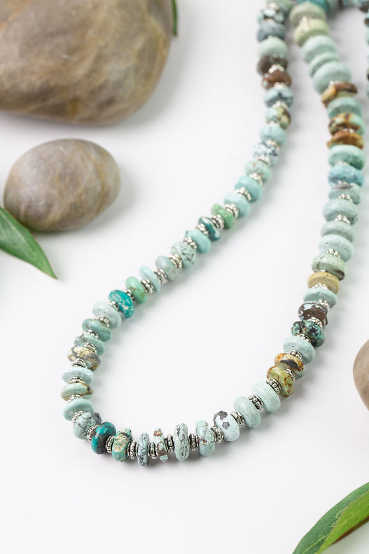 One Of A Kind 24.75-26.75" Natural Turquoise Statement Necklace