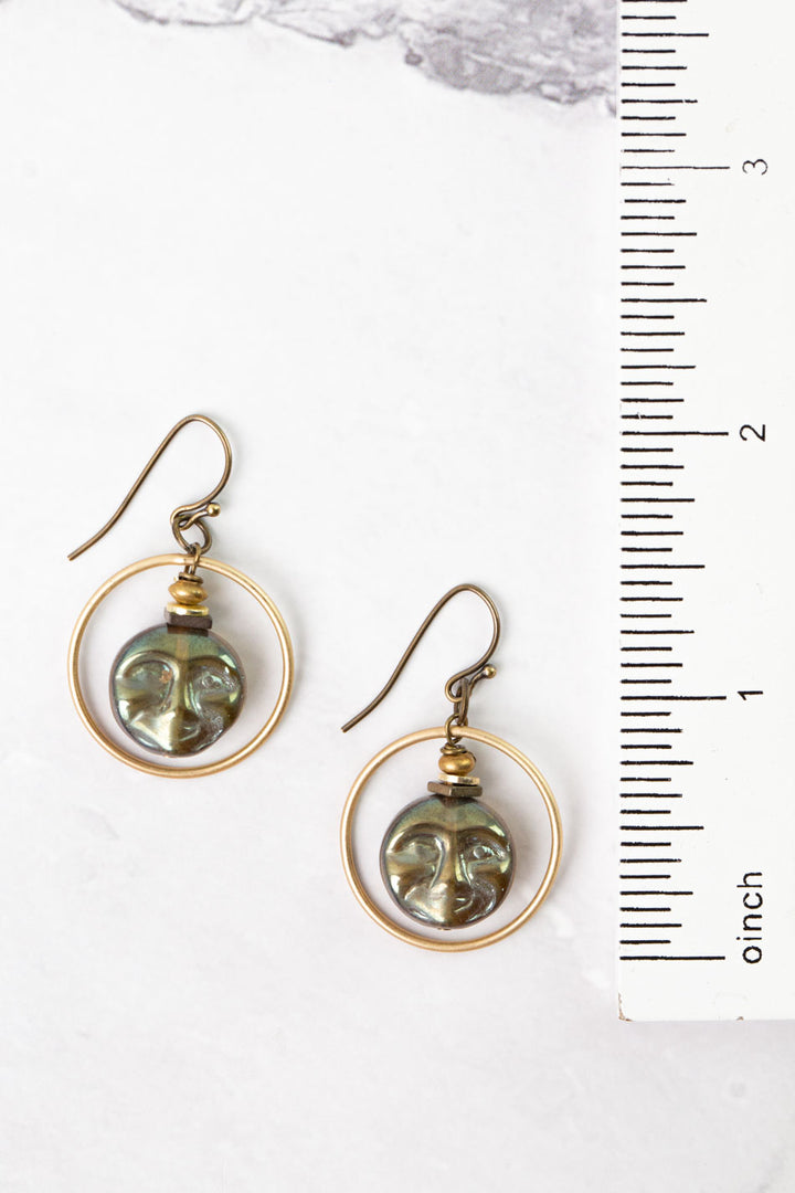 Equinox Czech Glass Moon Dangle Earrings