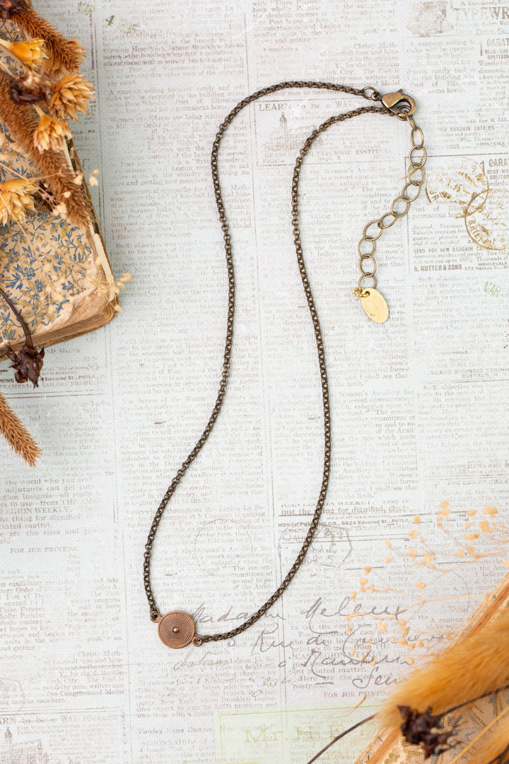 Crisp Autumn 15-17" Brass Simple Necklace