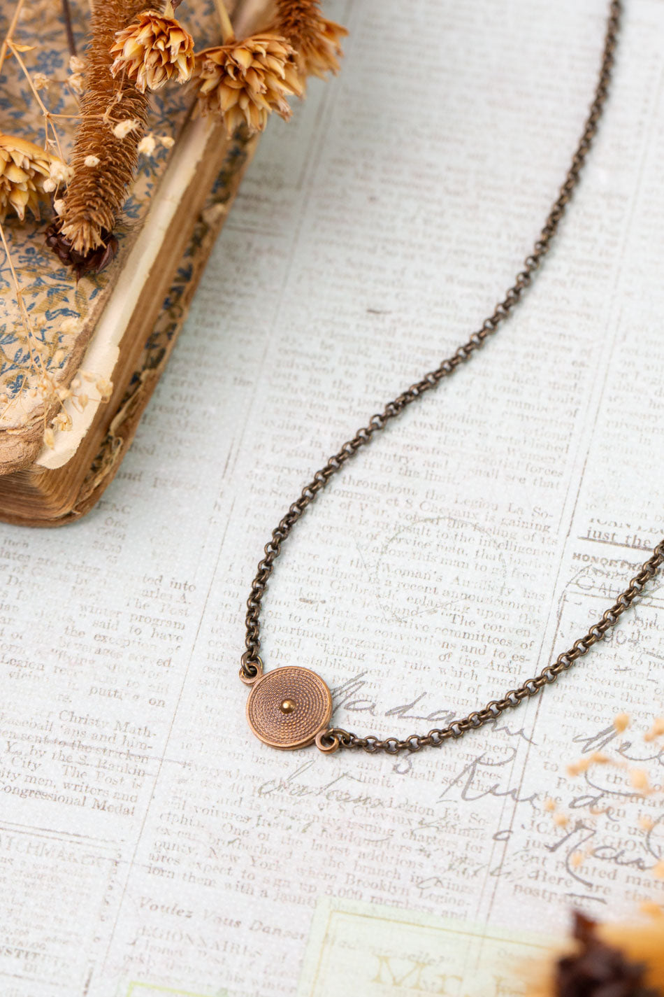 Crisp Autumn 15-17" Brass Simple Necklace