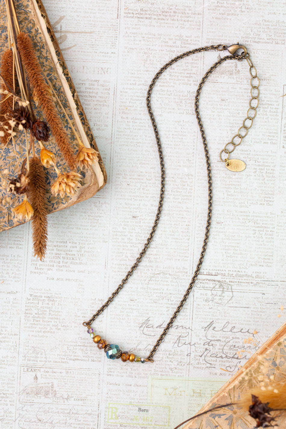 Crisp Autumn 15.25-17.25" Crystal, Czech Glass, Simple Necklace