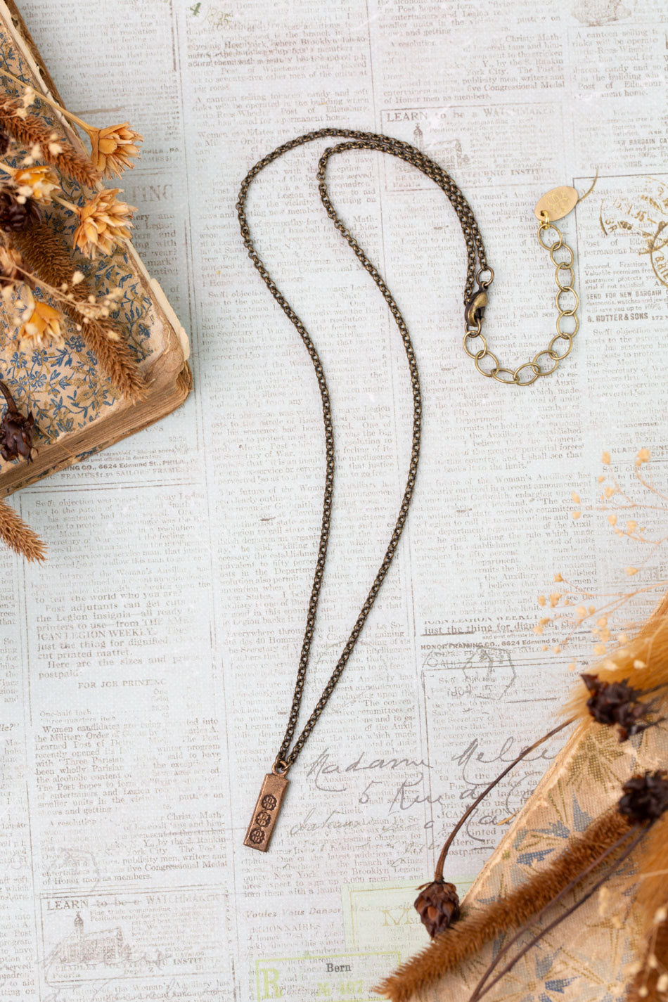 Crisp Autumn 16-18" Brass Simple Necklace